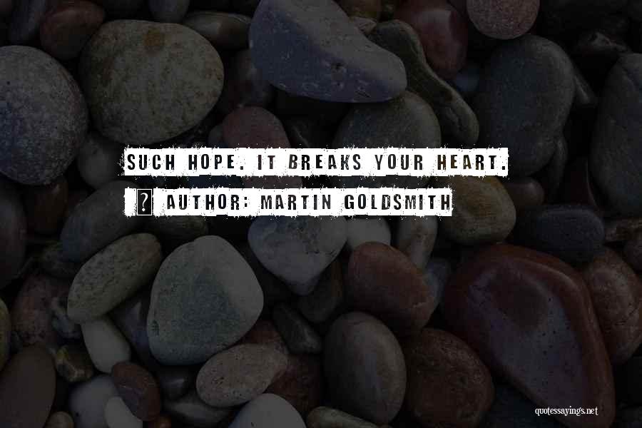 Martin Goldsmith Quotes: Such Hope. It Breaks Your Heart.