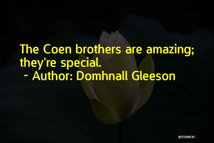 Domhnall Gleeson Quotes: The Coen Brothers Are Amazing; They're Special.