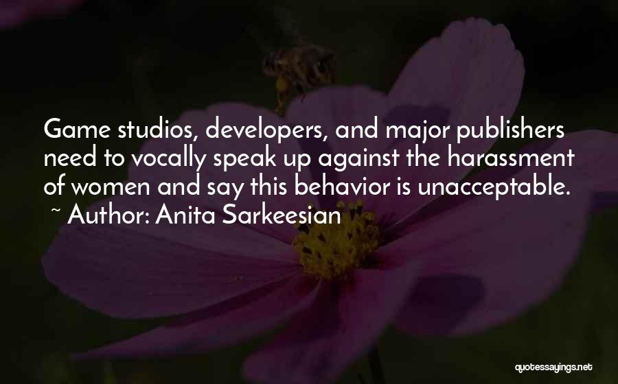 Anita Sarkeesian Quotes: Game Studios, Developers, And Major Publishers Need To Vocally Speak Up Against The Harassment Of Women And Say This Behavior