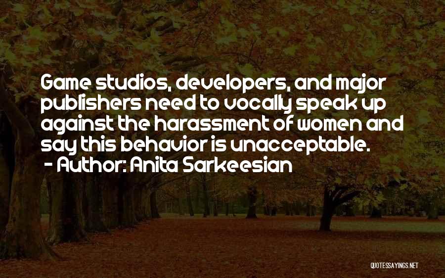 Anita Sarkeesian Quotes: Game Studios, Developers, And Major Publishers Need To Vocally Speak Up Against The Harassment Of Women And Say This Behavior