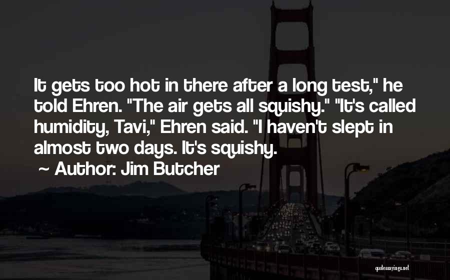 Jim Butcher Quotes: It Gets Too Hot In There After A Long Test, He Told Ehren. The Air Gets All Squishy. It's Called