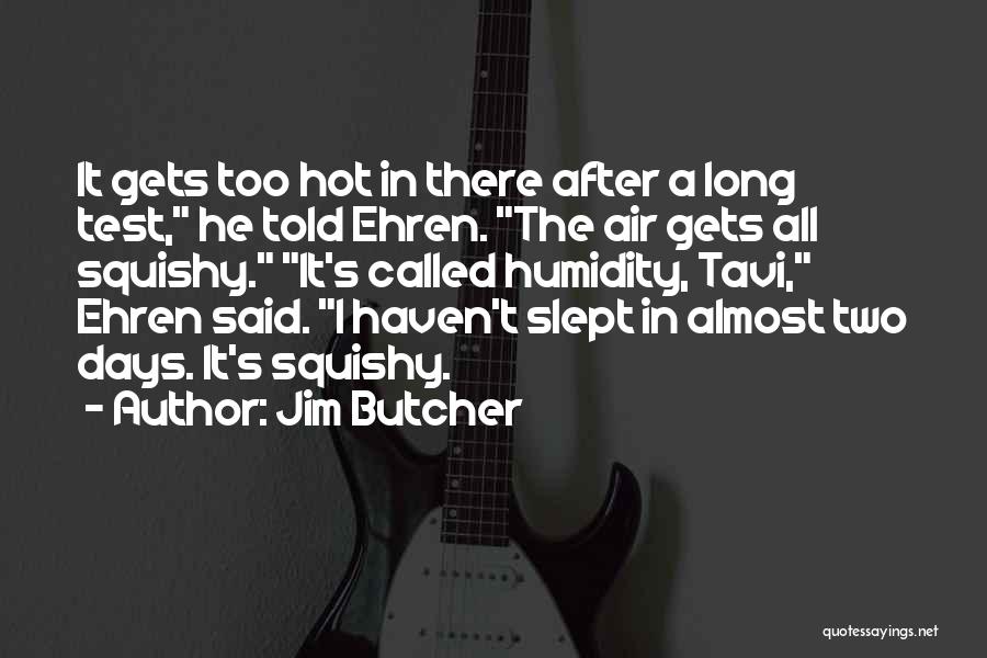 Jim Butcher Quotes: It Gets Too Hot In There After A Long Test, He Told Ehren. The Air Gets All Squishy. It's Called