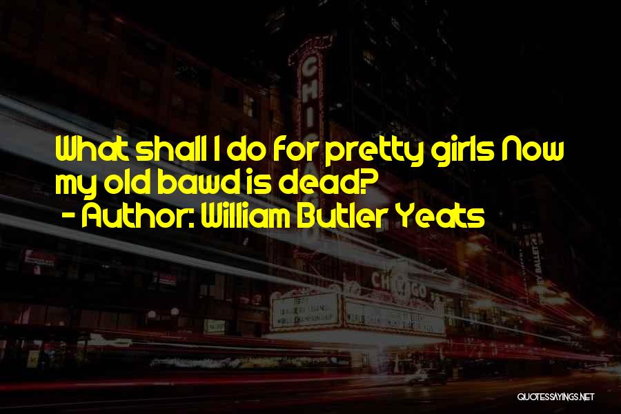 William Butler Yeats Quotes: What Shall I Do For Pretty Girls Now My Old Bawd Is Dead?
