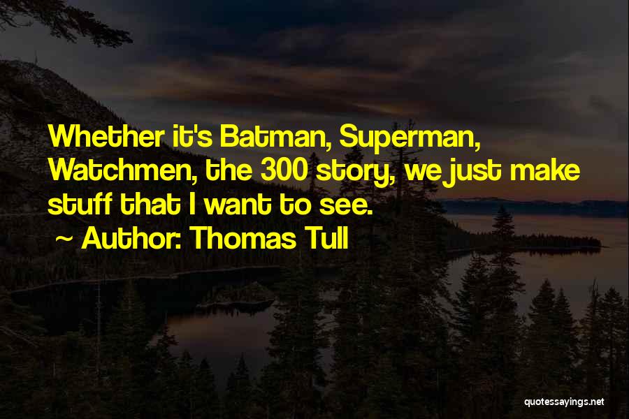 Thomas Tull Quotes: Whether It's Batman, Superman, Watchmen, The 300 Story, We Just Make Stuff That I Want To See.