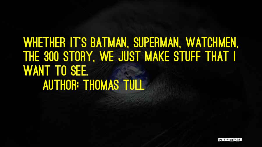 Thomas Tull Quotes: Whether It's Batman, Superman, Watchmen, The 300 Story, We Just Make Stuff That I Want To See.