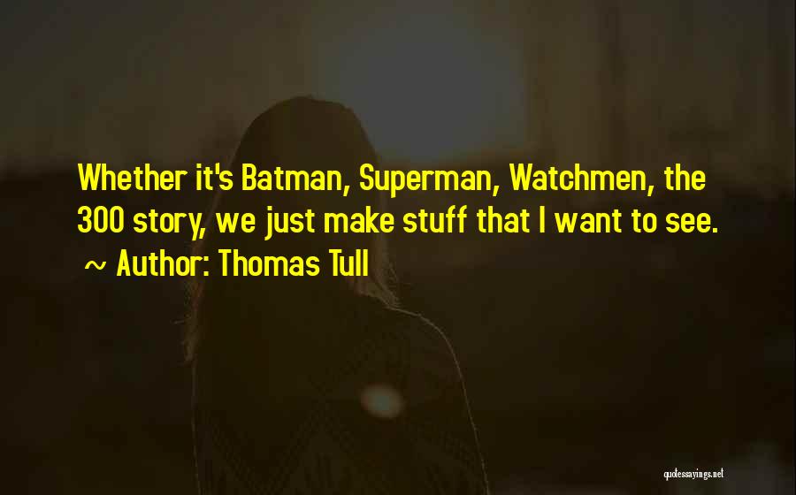 Thomas Tull Quotes: Whether It's Batman, Superman, Watchmen, The 300 Story, We Just Make Stuff That I Want To See.