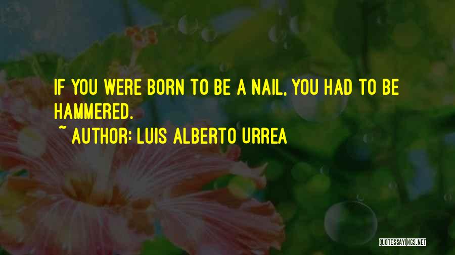 Luis Alberto Urrea Quotes: If You Were Born To Be A Nail, You Had To Be Hammered.