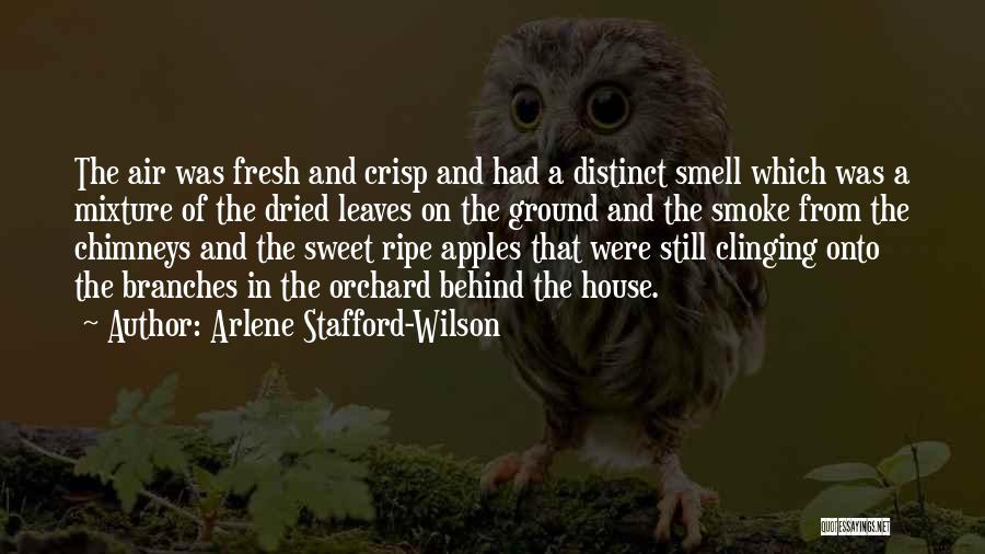 Arlene Stafford-Wilson Quotes: The Air Was Fresh And Crisp And Had A Distinct Smell Which Was A Mixture Of The Dried Leaves On