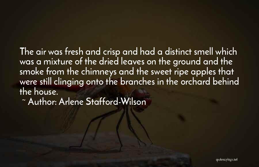 Arlene Stafford-Wilson Quotes: The Air Was Fresh And Crisp And Had A Distinct Smell Which Was A Mixture Of The Dried Leaves On