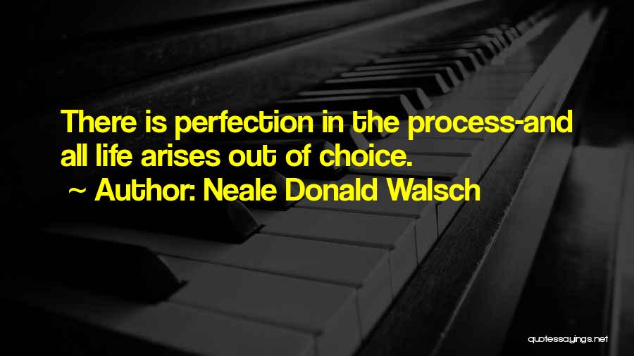 Neale Donald Walsch Quotes: There Is Perfection In The Process-and All Life Arises Out Of Choice.