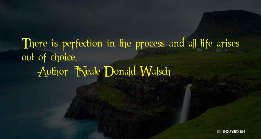 Neale Donald Walsch Quotes: There Is Perfection In The Process-and All Life Arises Out Of Choice.