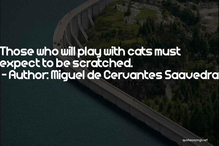 Miguel De Cervantes Saavedra Quotes: Those Who Will Play With Cats Must Expect To Be Scratched.