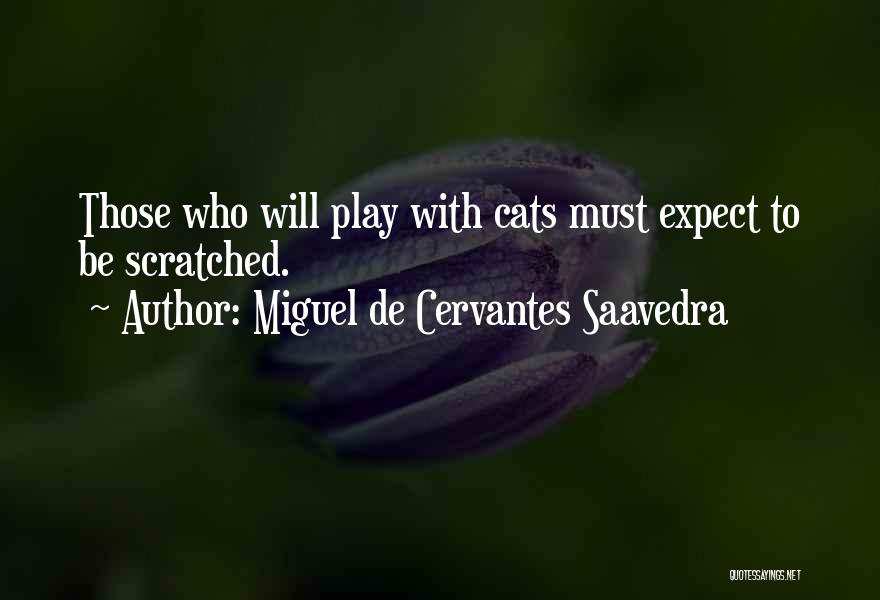 Miguel De Cervantes Saavedra Quotes: Those Who Will Play With Cats Must Expect To Be Scratched.