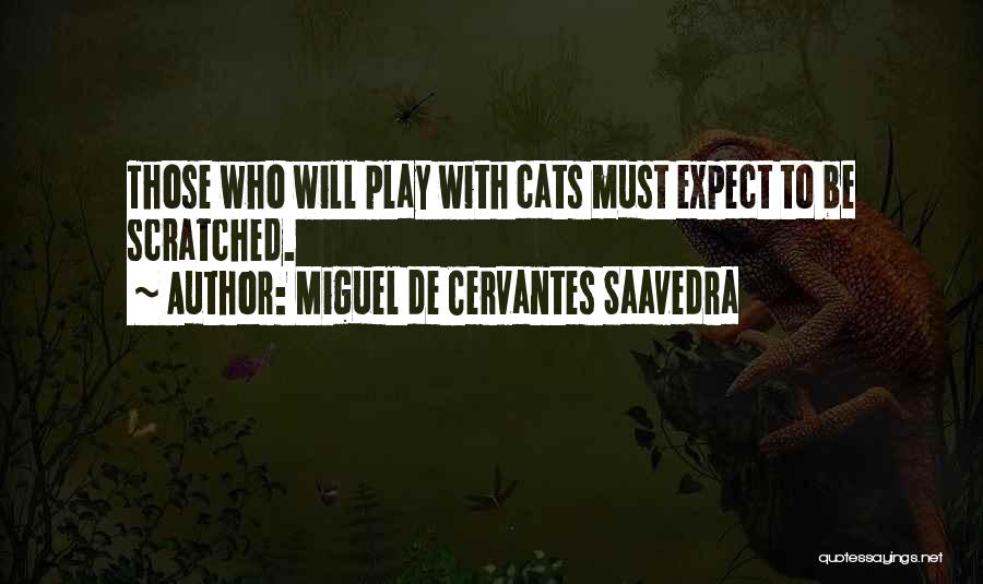Miguel De Cervantes Saavedra Quotes: Those Who Will Play With Cats Must Expect To Be Scratched.