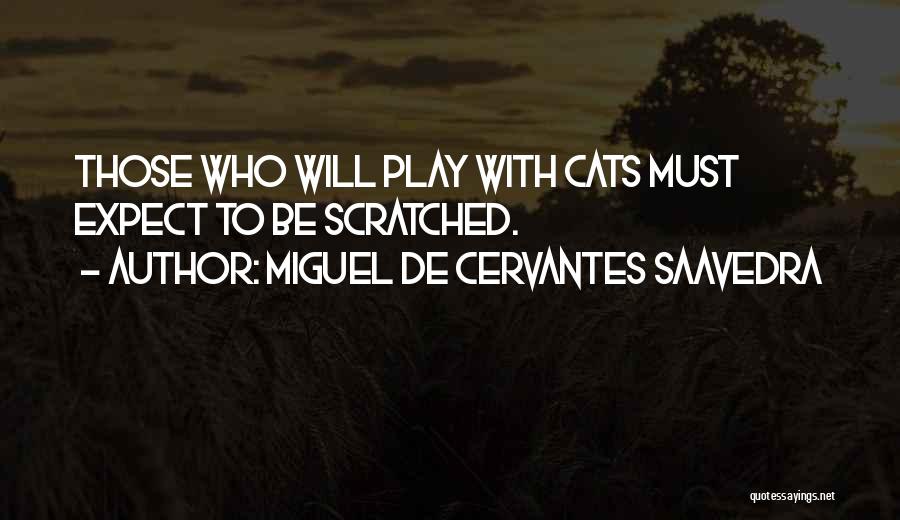 Miguel De Cervantes Saavedra Quotes: Those Who Will Play With Cats Must Expect To Be Scratched.