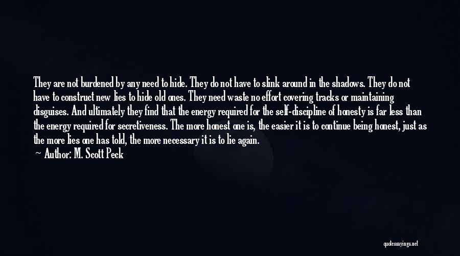 M. Scott Peck Quotes: They Are Not Burdened By Any Need To Hide. They Do Not Have To Slink Around In The Shadows. They