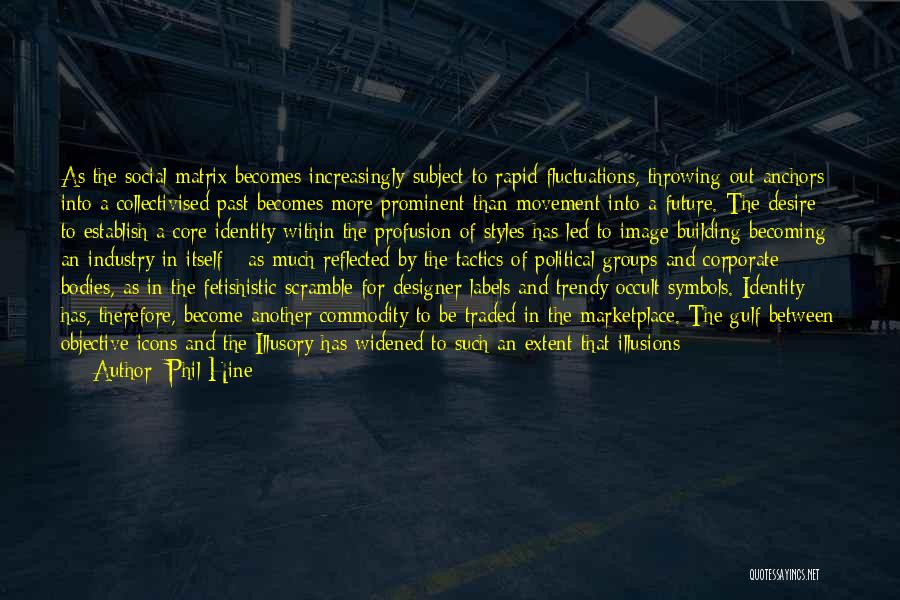 Phil Hine Quotes: As The Social Matrix Becomes Increasingly Subject To Rapid Fluctuations, Throwing Out Anchors Into A Collectivised Past Becomes More Prominent