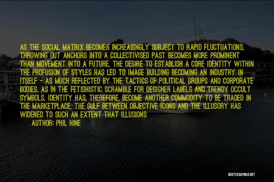 Phil Hine Quotes: As The Social Matrix Becomes Increasingly Subject To Rapid Fluctuations, Throwing Out Anchors Into A Collectivised Past Becomes More Prominent