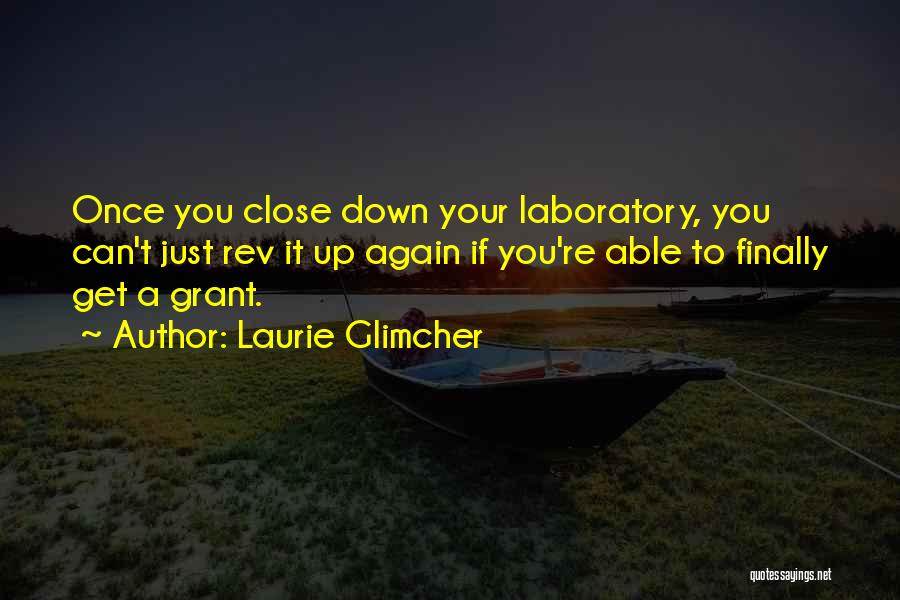 Laurie Glimcher Quotes: Once You Close Down Your Laboratory, You Can't Just Rev It Up Again If You're Able To Finally Get A