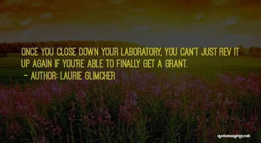 Laurie Glimcher Quotes: Once You Close Down Your Laboratory, You Can't Just Rev It Up Again If You're Able To Finally Get A