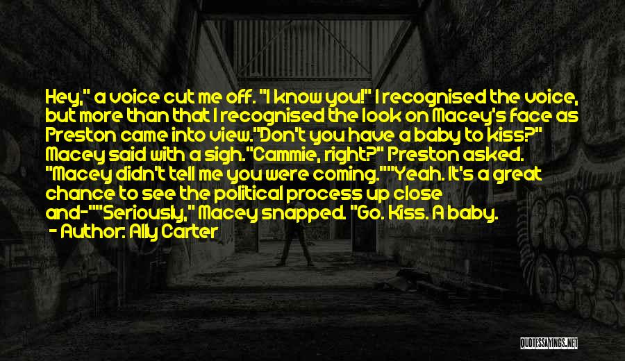 Ally Carter Quotes: Hey, A Voice Cut Me Off. I Know You! I Recognised The Voice, But More Than That I Recognised The