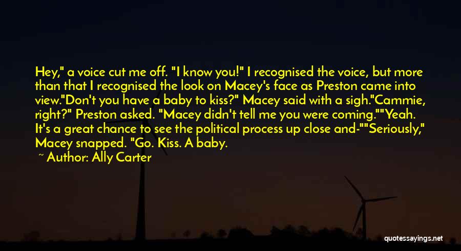 Ally Carter Quotes: Hey, A Voice Cut Me Off. I Know You! I Recognised The Voice, But More Than That I Recognised The