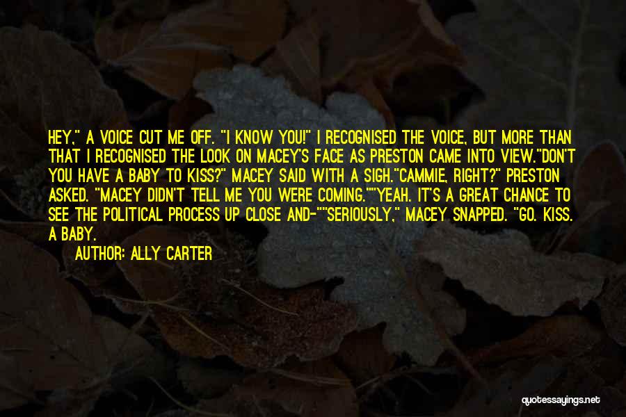 Ally Carter Quotes: Hey, A Voice Cut Me Off. I Know You! I Recognised The Voice, But More Than That I Recognised The