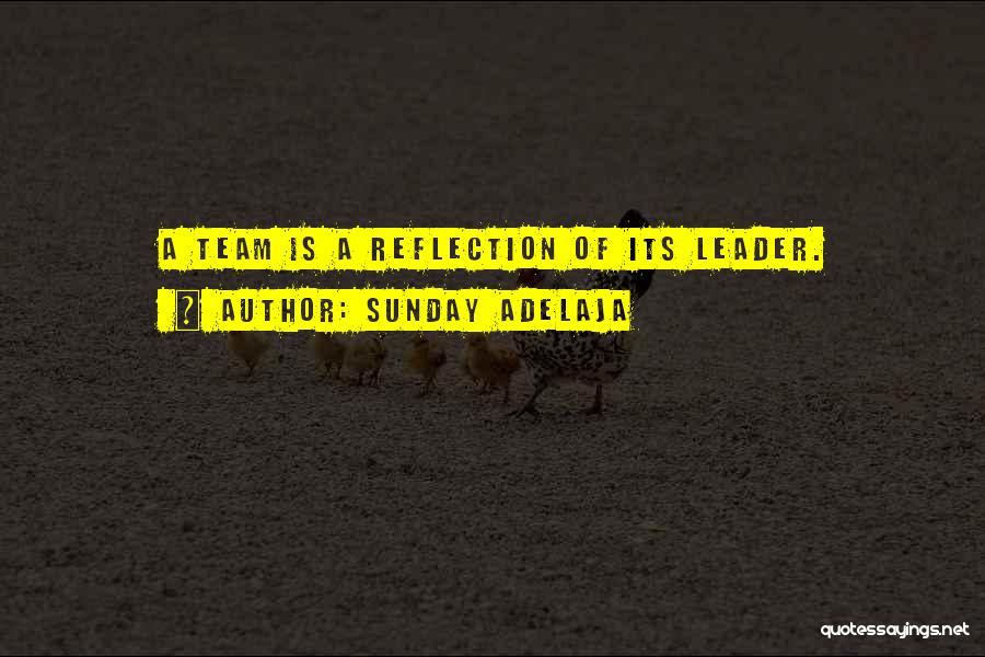 Sunday Adelaja Quotes: A Team Is A Reflection Of Its Leader.