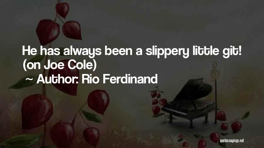 Rio Ferdinand Quotes: He Has Always Been A Slippery Little Git! (on Joe Cole)
