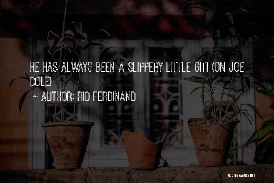 Rio Ferdinand Quotes: He Has Always Been A Slippery Little Git! (on Joe Cole)