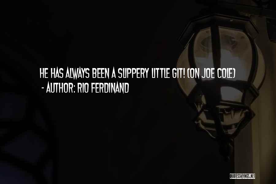 Rio Ferdinand Quotes: He Has Always Been A Slippery Little Git! (on Joe Cole)