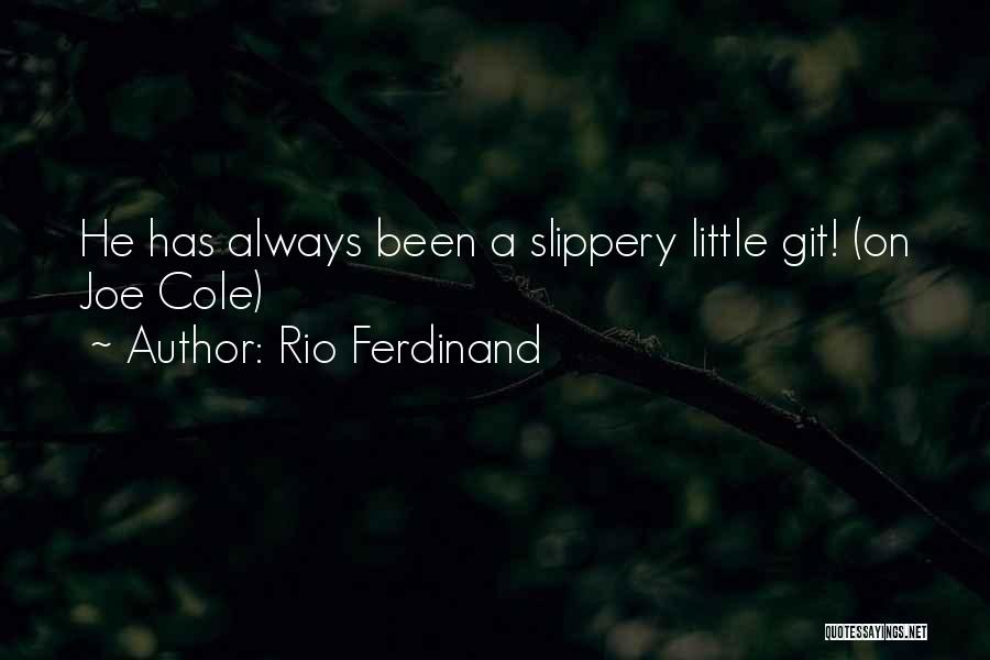 Rio Ferdinand Quotes: He Has Always Been A Slippery Little Git! (on Joe Cole)