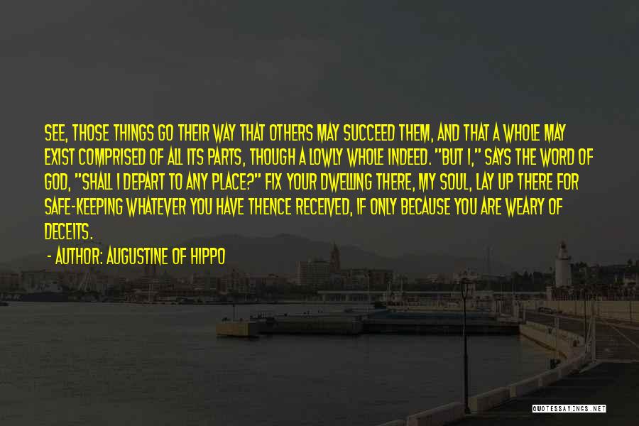 Augustine Of Hippo Quotes: See, Those Things Go Their Way That Others May Succeed Them, And That A Whole May Exist Comprised Of All