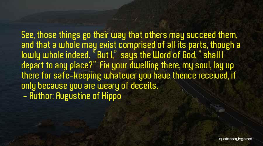 Augustine Of Hippo Quotes: See, Those Things Go Their Way That Others May Succeed Them, And That A Whole May Exist Comprised Of All