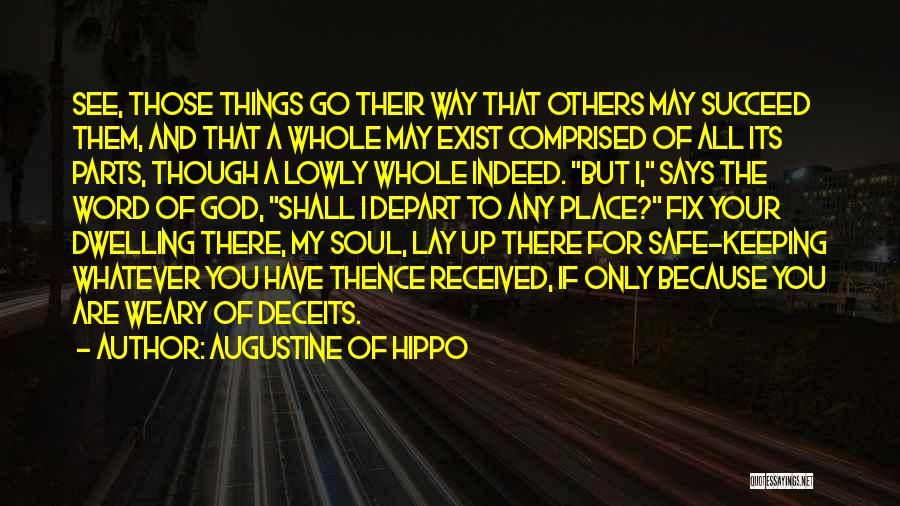 Augustine Of Hippo Quotes: See, Those Things Go Their Way That Others May Succeed Them, And That A Whole May Exist Comprised Of All