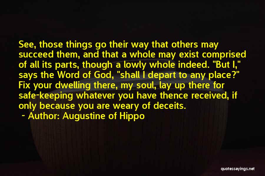 Augustine Of Hippo Quotes: See, Those Things Go Their Way That Others May Succeed Them, And That A Whole May Exist Comprised Of All