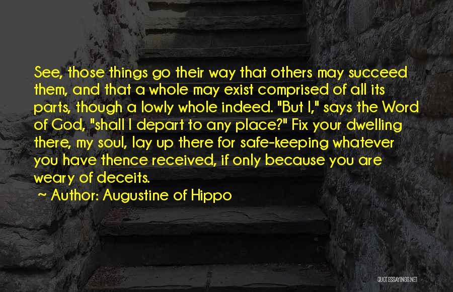 Augustine Of Hippo Quotes: See, Those Things Go Their Way That Others May Succeed Them, And That A Whole May Exist Comprised Of All