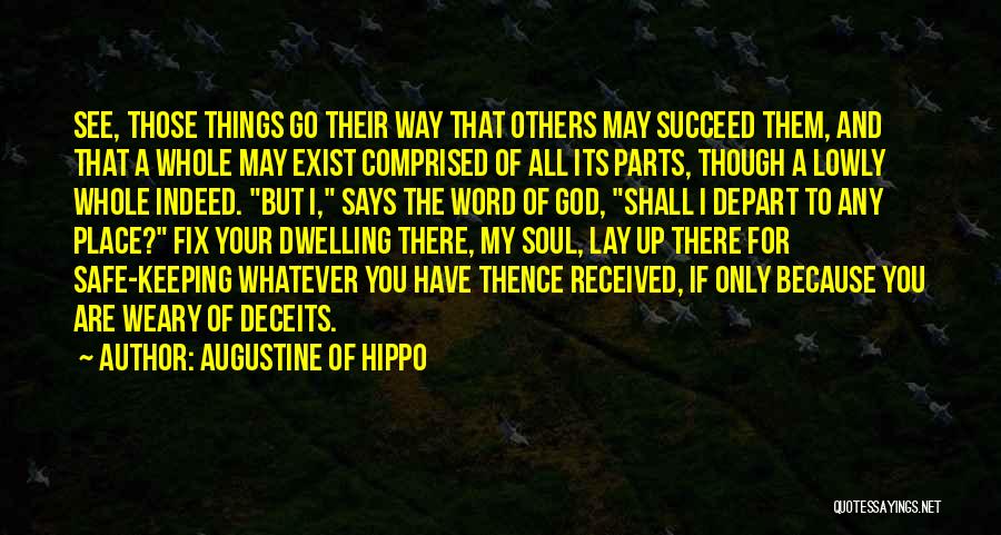 Augustine Of Hippo Quotes: See, Those Things Go Their Way That Others May Succeed Them, And That A Whole May Exist Comprised Of All