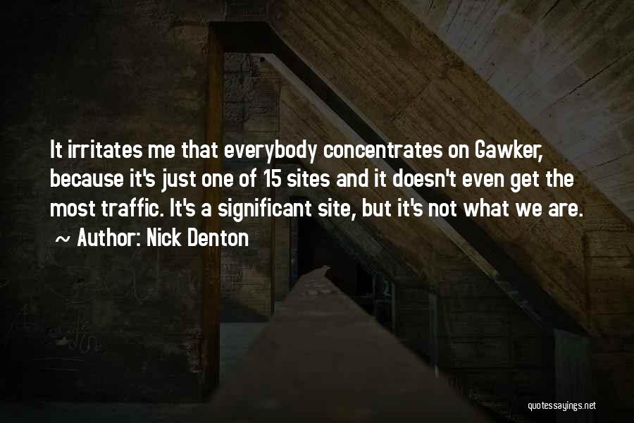 Nick Denton Quotes: It Irritates Me That Everybody Concentrates On Gawker, Because It's Just One Of 15 Sites And It Doesn't Even Get
