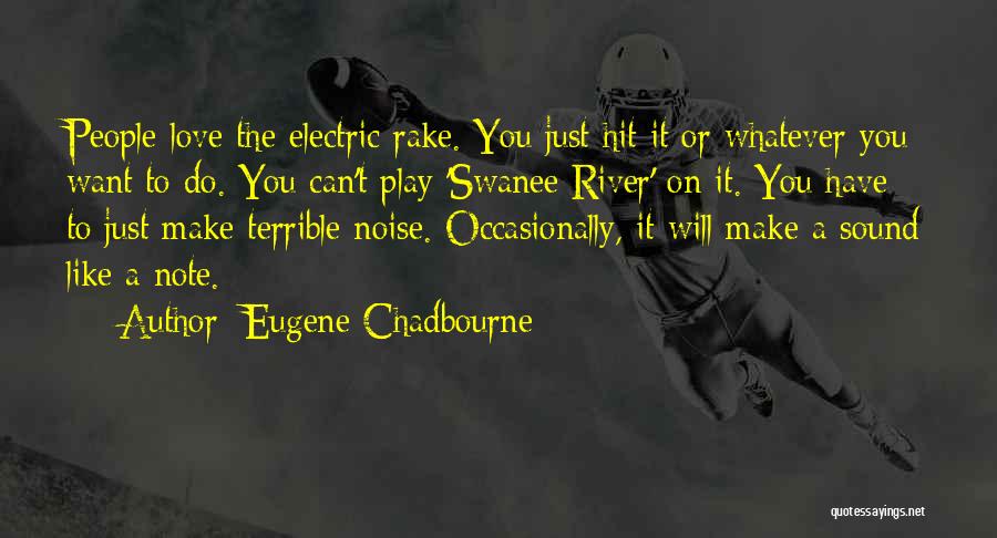 Eugene Chadbourne Quotes: People Love The Electric Rake. You Just Hit It Or Whatever You Want To Do. You Can't Play 'swanee River'