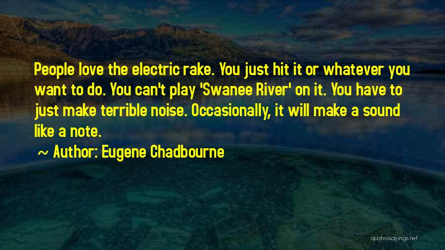 Eugene Chadbourne Quotes: People Love The Electric Rake. You Just Hit It Or Whatever You Want To Do. You Can't Play 'swanee River'