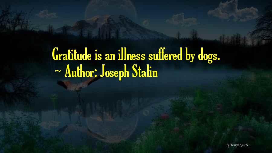Joseph Stalin Quotes: Gratitude Is An Illness Suffered By Dogs.