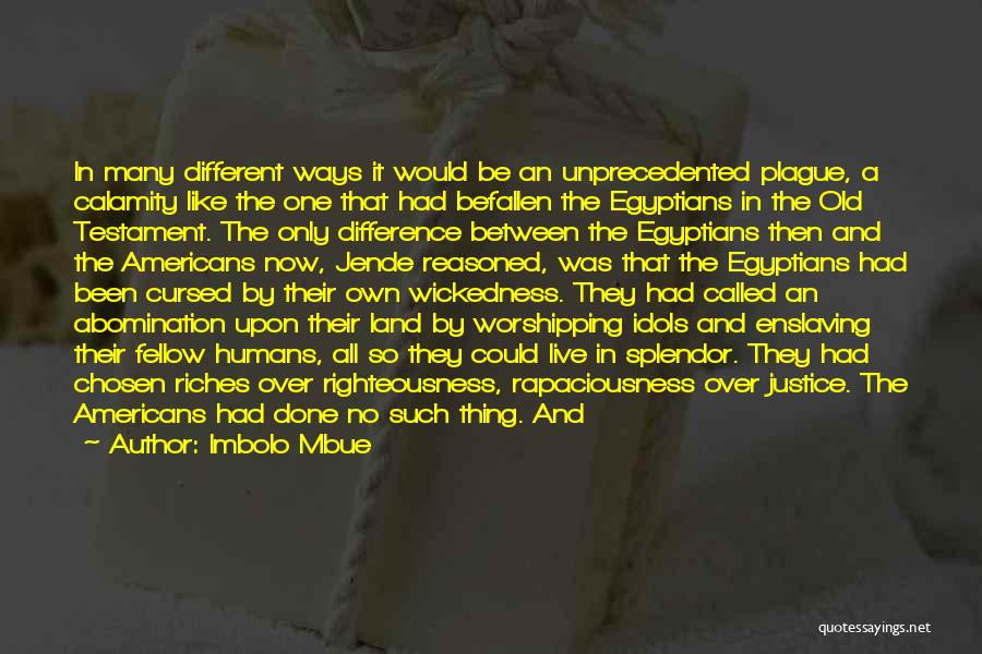 Imbolo Mbue Quotes: In Many Different Ways It Would Be An Unprecedented Plague, A Calamity Like The One That Had Befallen The Egyptians