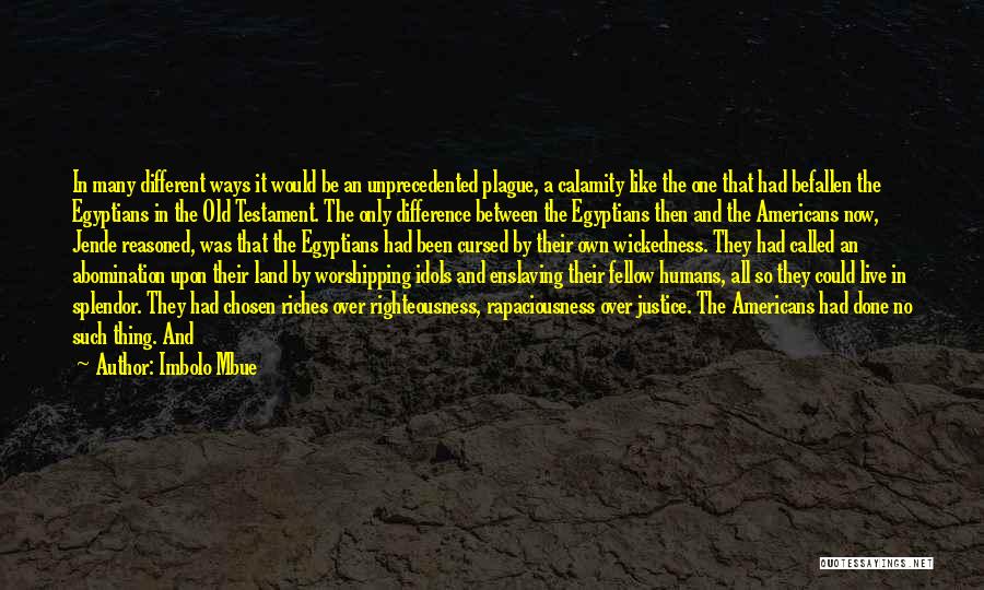 Imbolo Mbue Quotes: In Many Different Ways It Would Be An Unprecedented Plague, A Calamity Like The One That Had Befallen The Egyptians