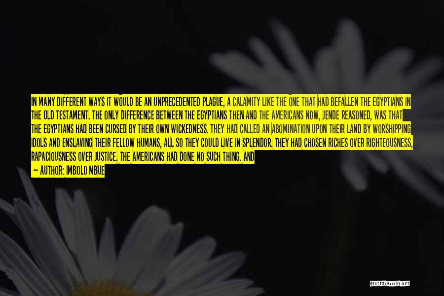 Imbolo Mbue Quotes: In Many Different Ways It Would Be An Unprecedented Plague, A Calamity Like The One That Had Befallen The Egyptians