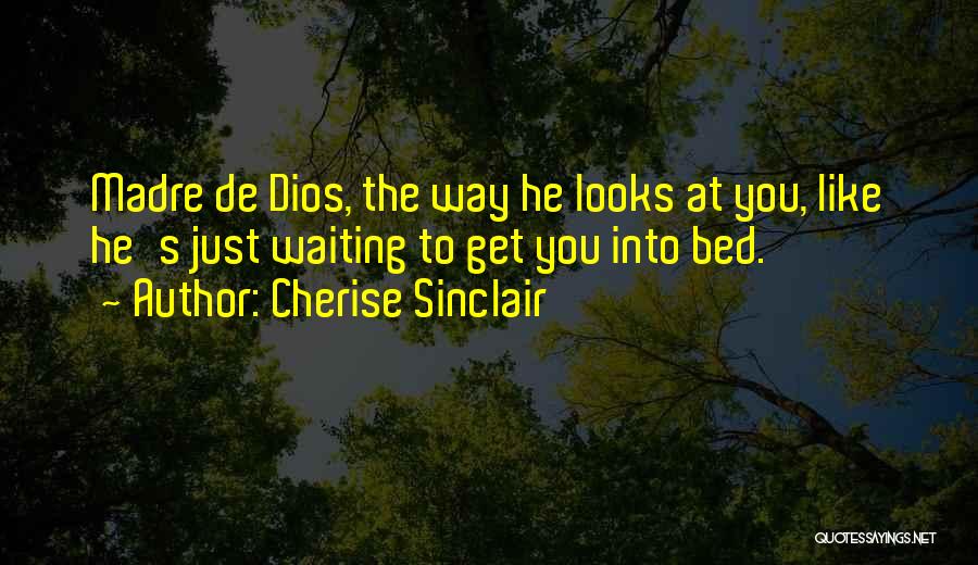 Cherise Sinclair Quotes: Madre De Dios, The Way He Looks At You, Like He's Just Waiting To Get You Into Bed.