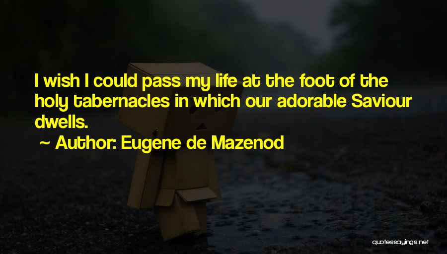 Eugene De Mazenod Quotes: I Wish I Could Pass My Life At The Foot Of The Holy Tabernacles In Which Our Adorable Saviour Dwells.