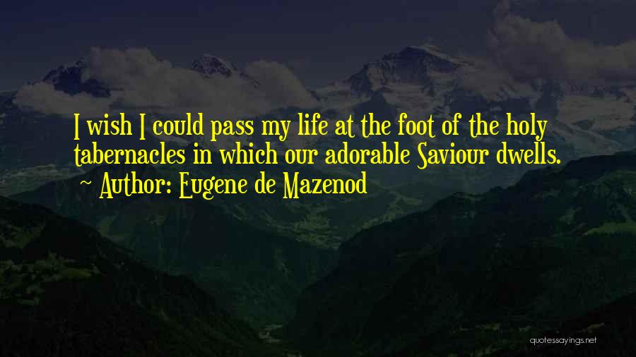 Eugene De Mazenod Quotes: I Wish I Could Pass My Life At The Foot Of The Holy Tabernacles In Which Our Adorable Saviour Dwells.
