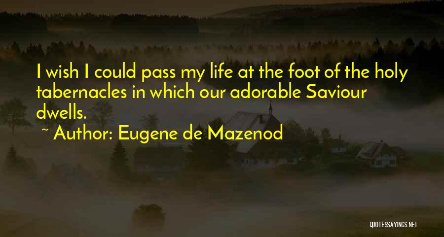 Eugene De Mazenod Quotes: I Wish I Could Pass My Life At The Foot Of The Holy Tabernacles In Which Our Adorable Saviour Dwells.