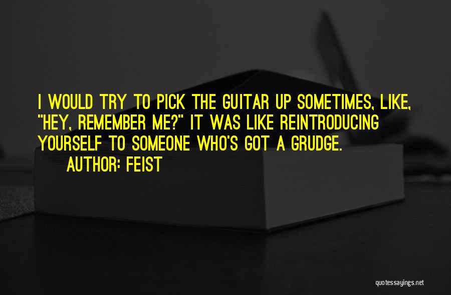 Feist Quotes: I Would Try To Pick The Guitar Up Sometimes, Like, Hey, Remember Me? It Was Like Reintroducing Yourself To Someone